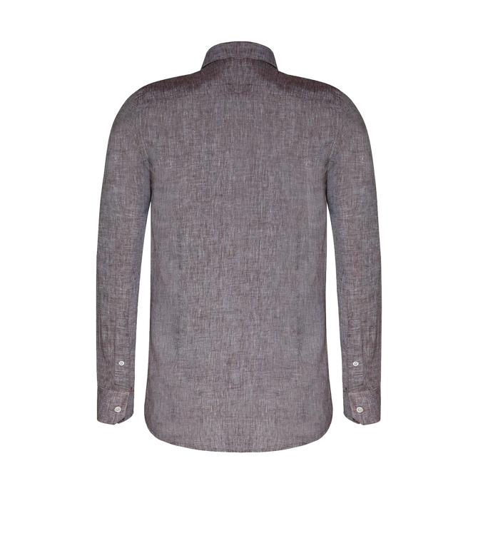 Tailored Linen Shirt Mocha - Barthelemy