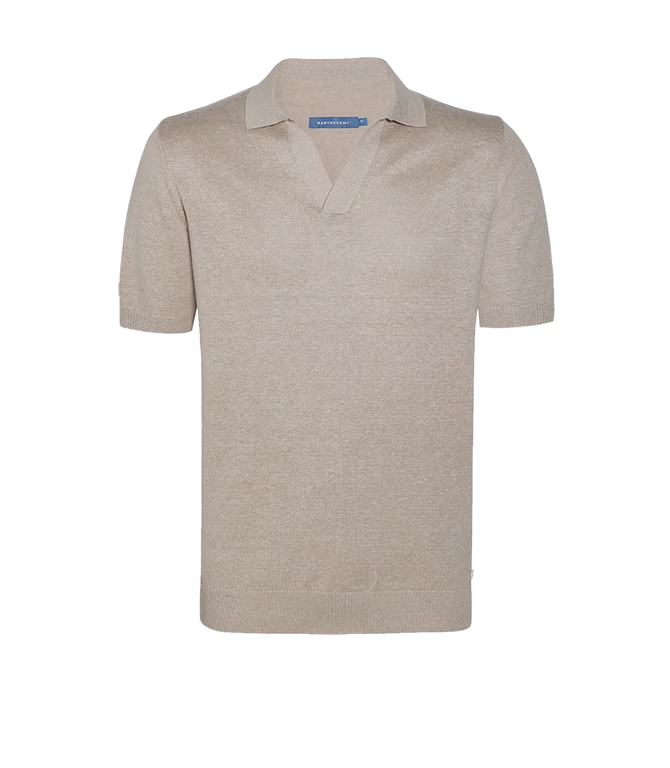 Rivage Knit Polo Camel - Barthelemy