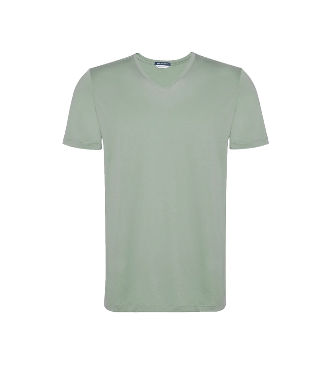 VNeck T-Shirt Pima Green - Barthelemy