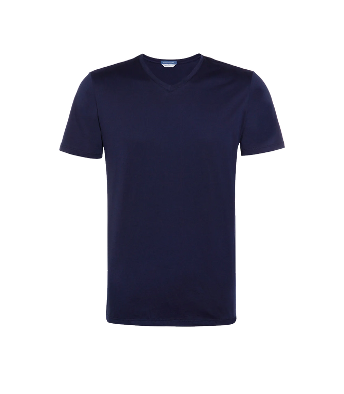 VNeck T-Shirt Pima Navy - Barthelemy