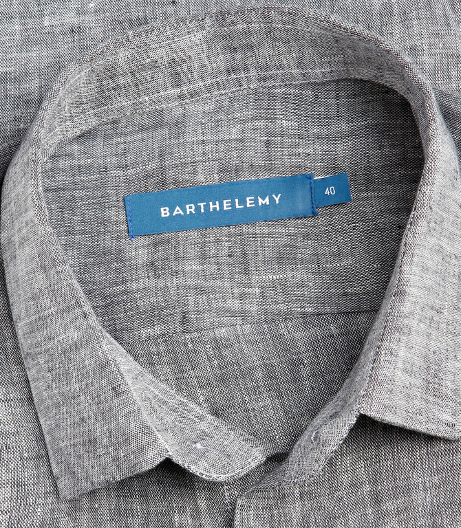 Linen Shirt Charcoal Grey - Barthelemy