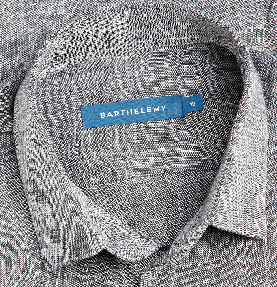 Linen Shirt Charcoal Grey - Barthelemy