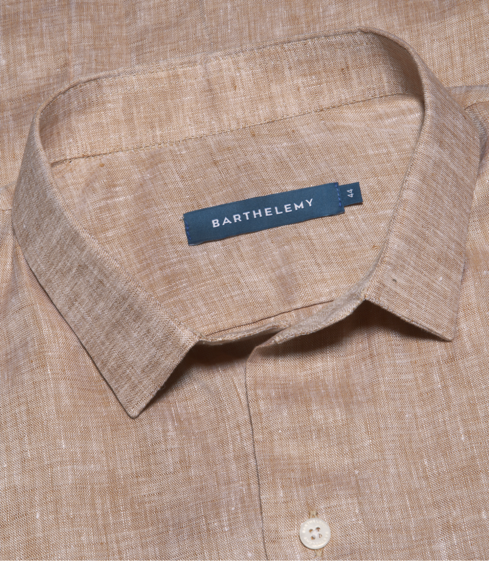 Tailored Linen Shirt Camel - Barthelemy