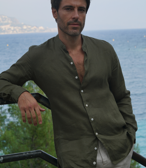 Mirage Linen Shirt Forest Green