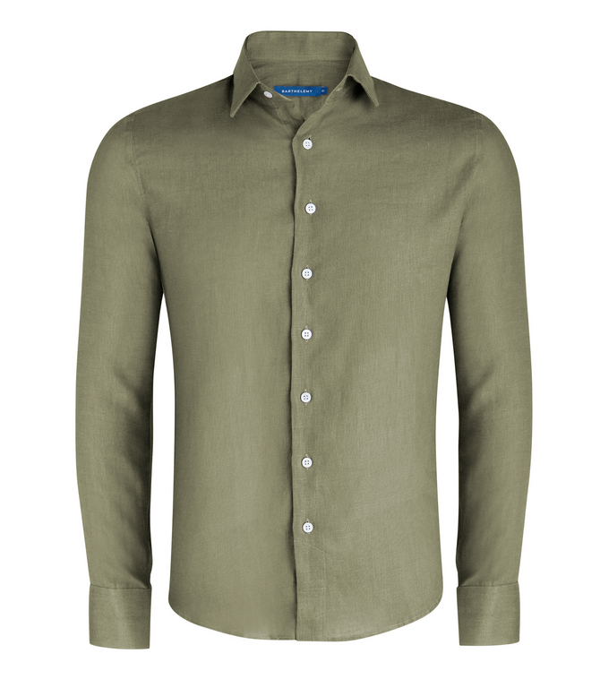 Linen Shirt Tropical Green - Barthelemy