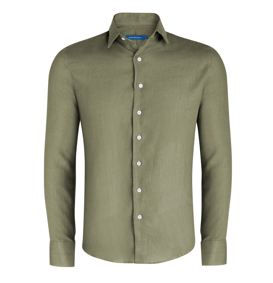 Linen Shirt Tropical Green - Barthelemy