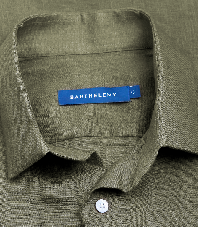 Linen Shirt Tropical Green - Barthelemy