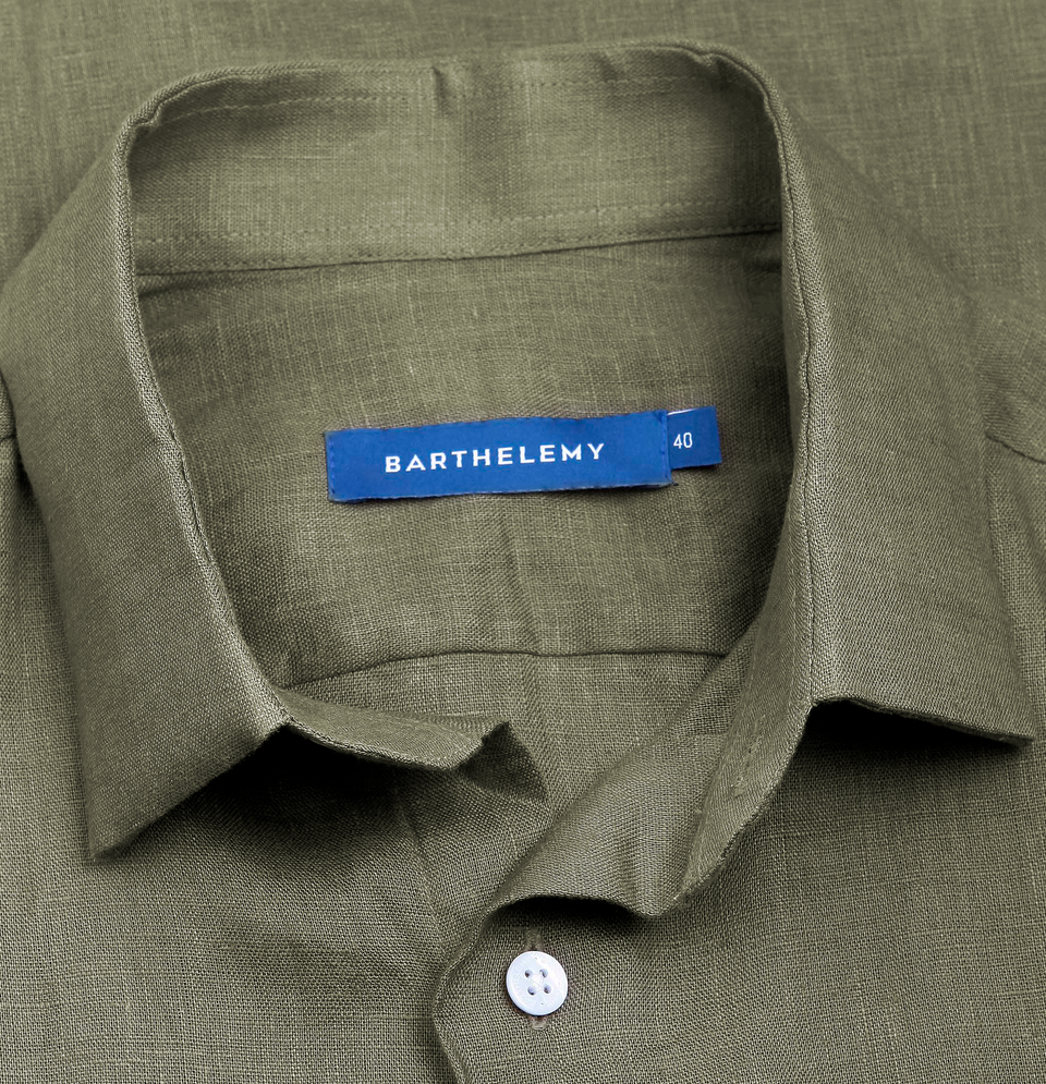 Linen Shirt Tropical Green - Barthelemy