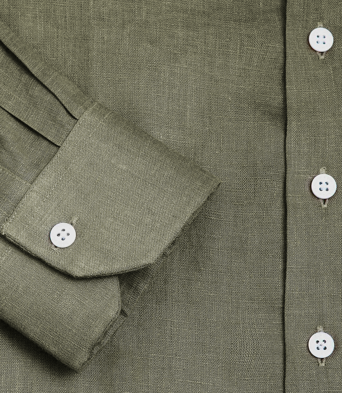 Linen Shirt Tropical Green - Barthelemy