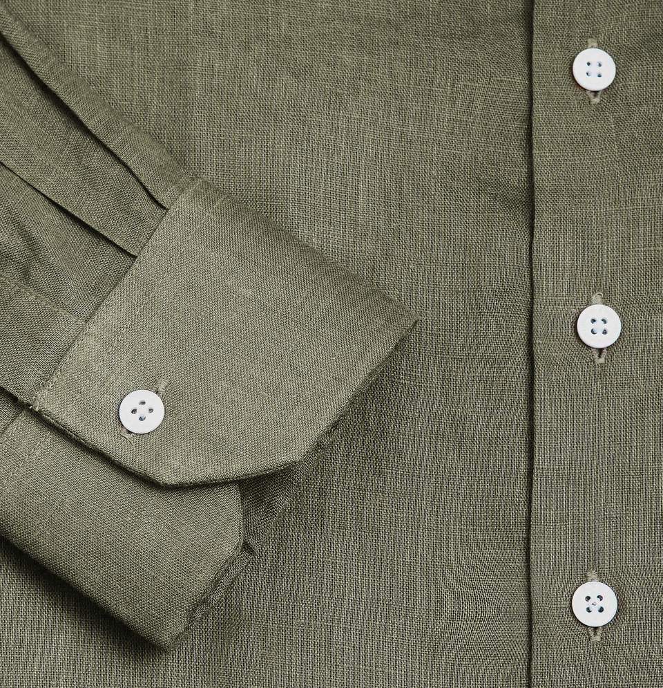 Linen Shirt Tropical Green - Barthelemy