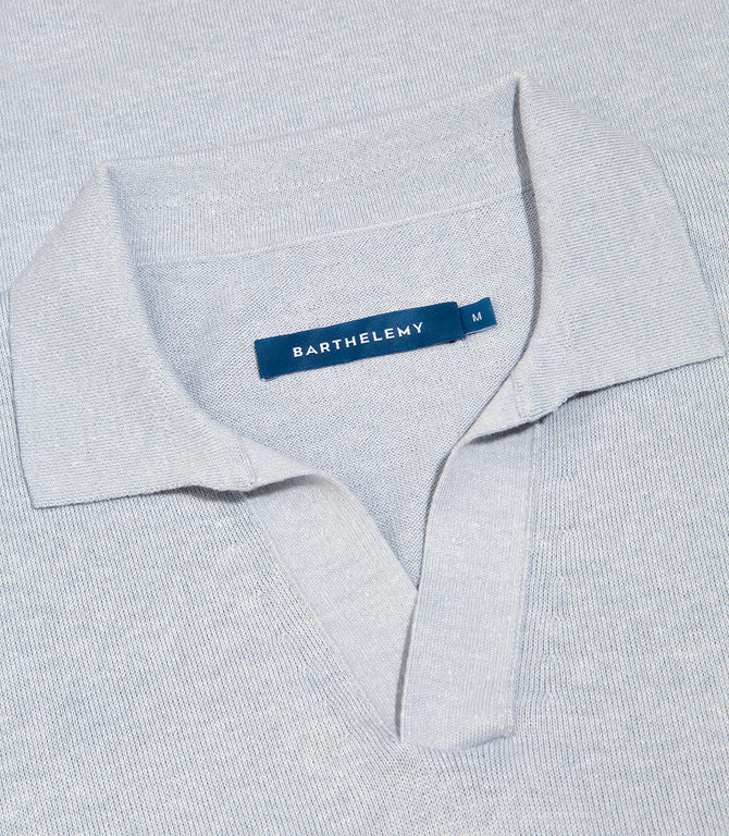 Rivage Knit Polo Light Blue