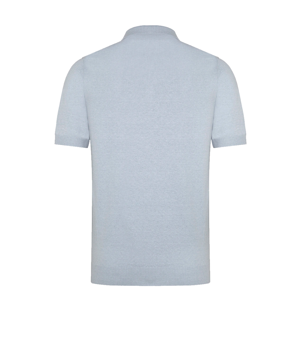 Rivage Knit Polo Light Blue