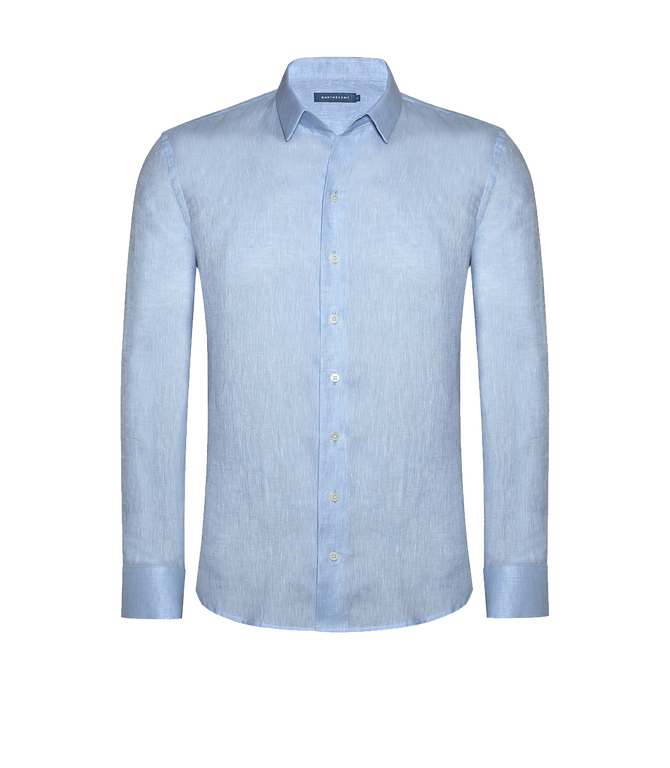 Tailored Linen Shirt Soft Blue