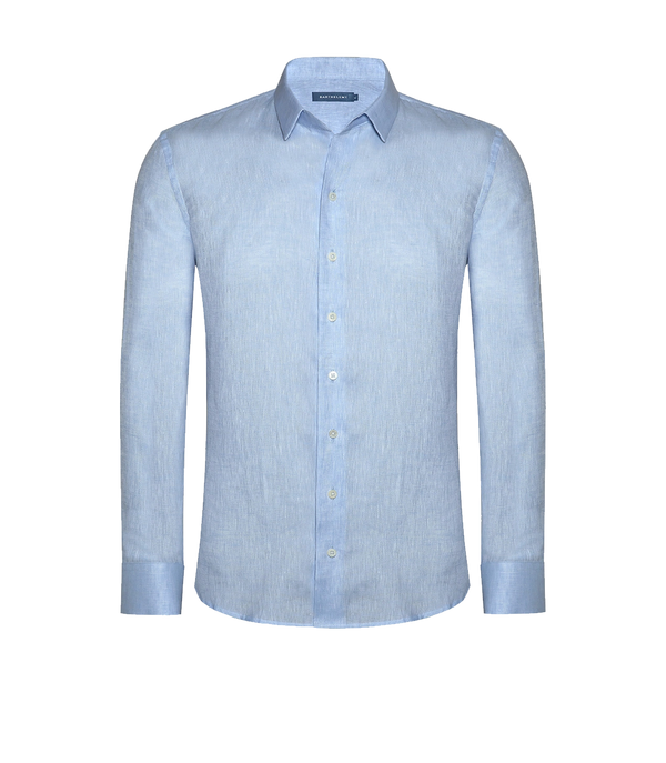 Tailored Linen Shirt Soft Blue