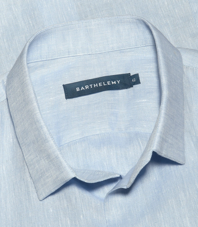 Tailored Linen Shirt Soft Blue