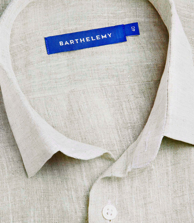 Linen Shirt Green Water - Barthelemy