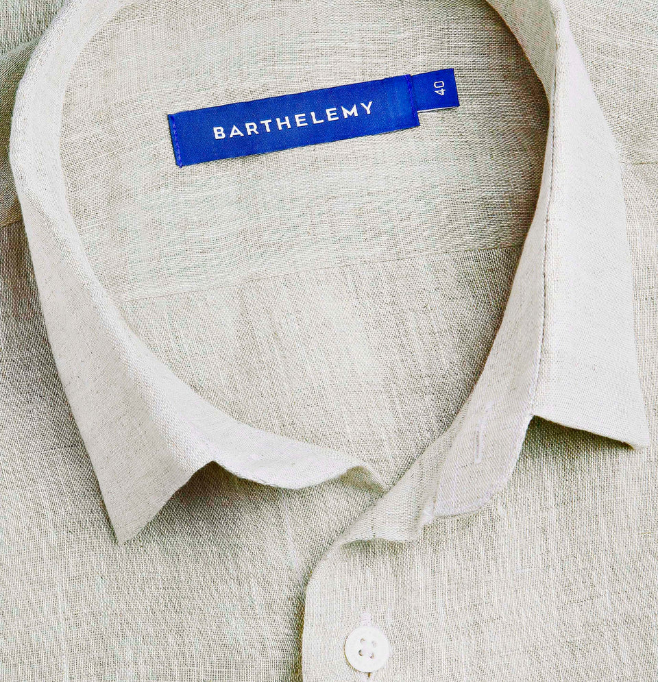 Linen Shirt Green Water - Barthelemy