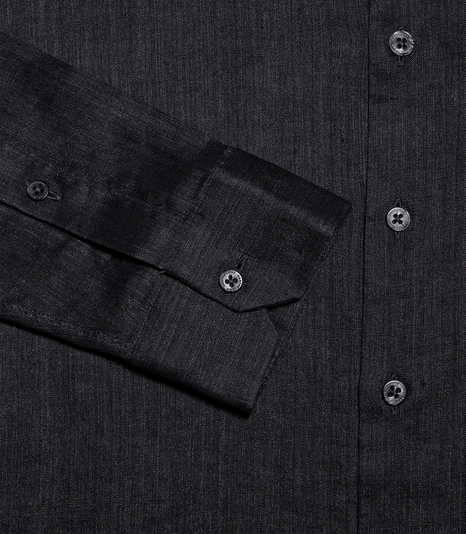 Linen Shirt Albini Black