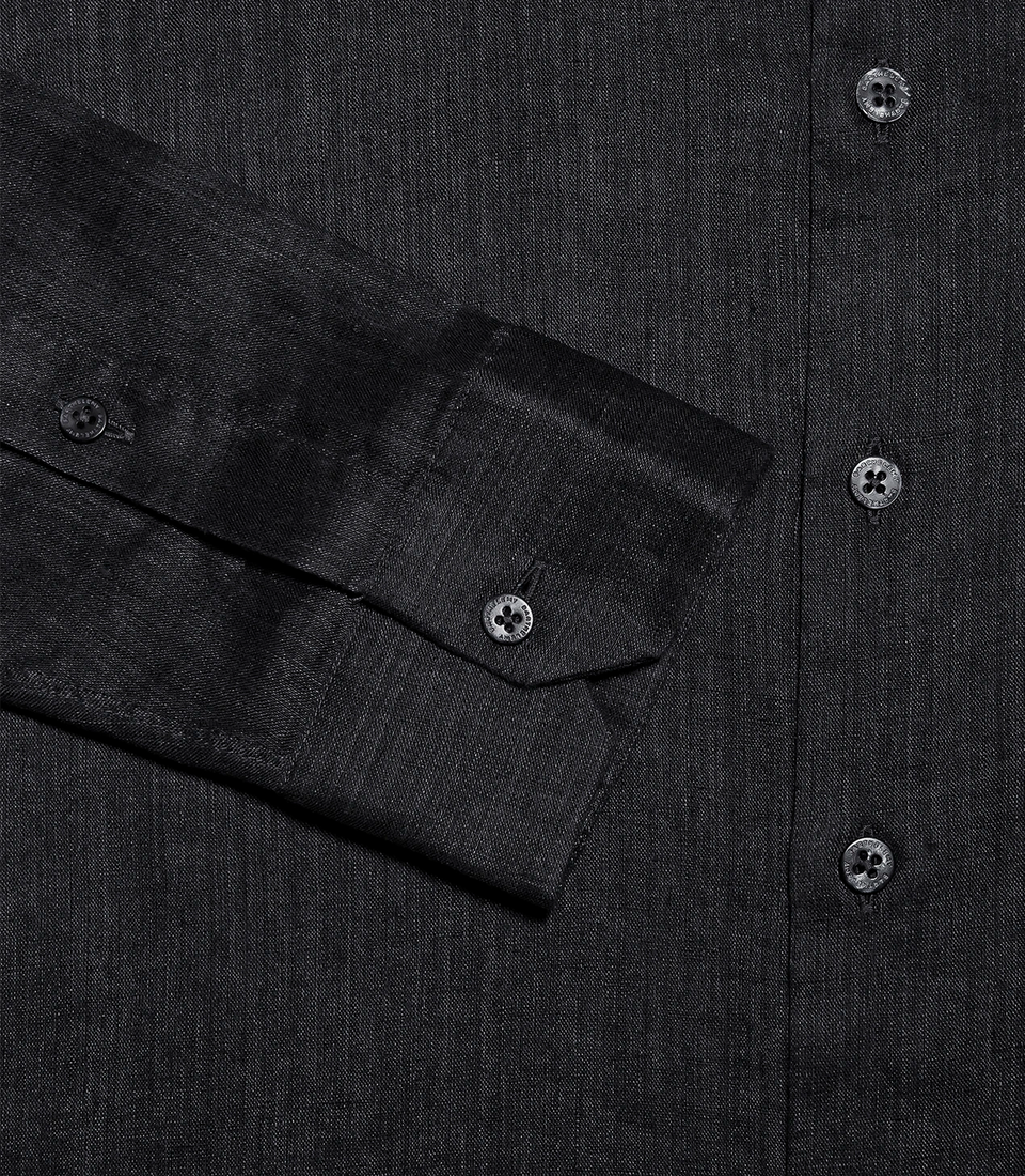 Linen Shirt Albini Black