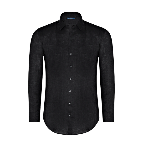 Linen Shirt Albini Black