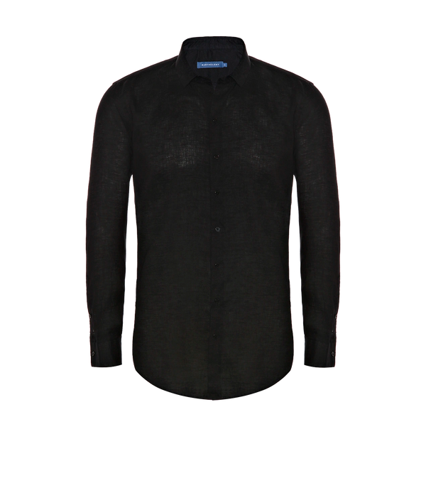 Linen Shirt Albini Black