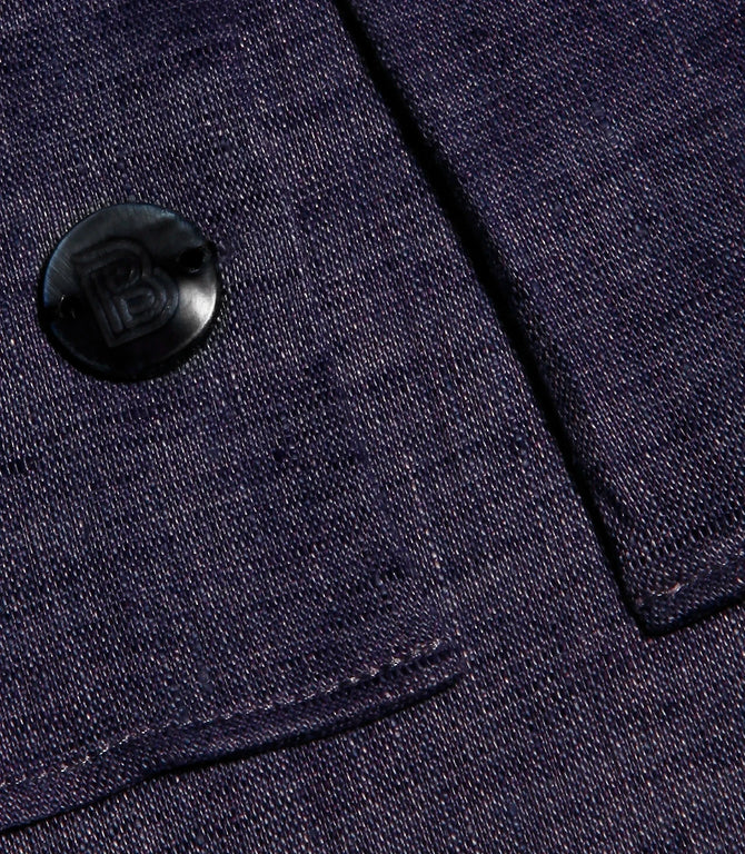 Linen Shirt Albini Deep Blue