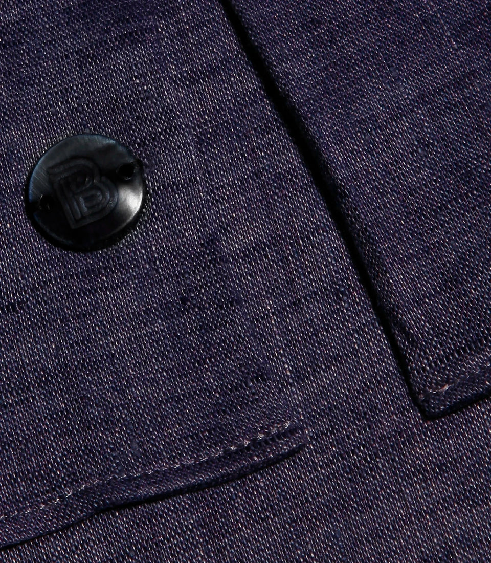 Linen Shirt Albini Deep Blue
