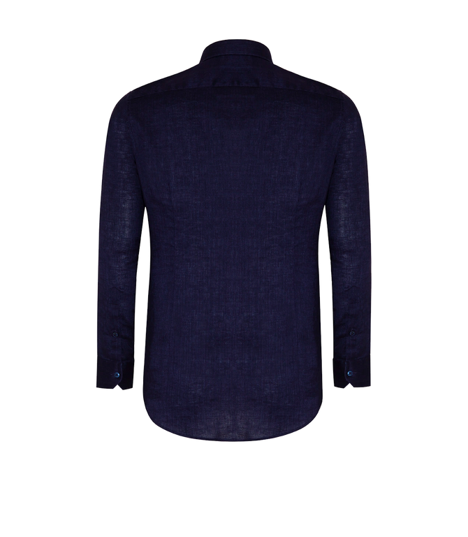 Linen Shirt Albini Deep Blue