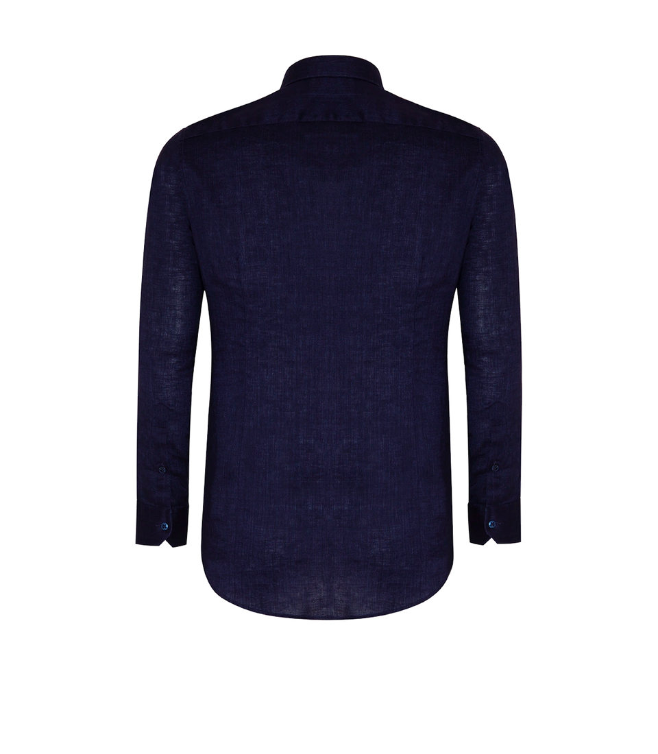 Linen Shirt Albini Deep Blue