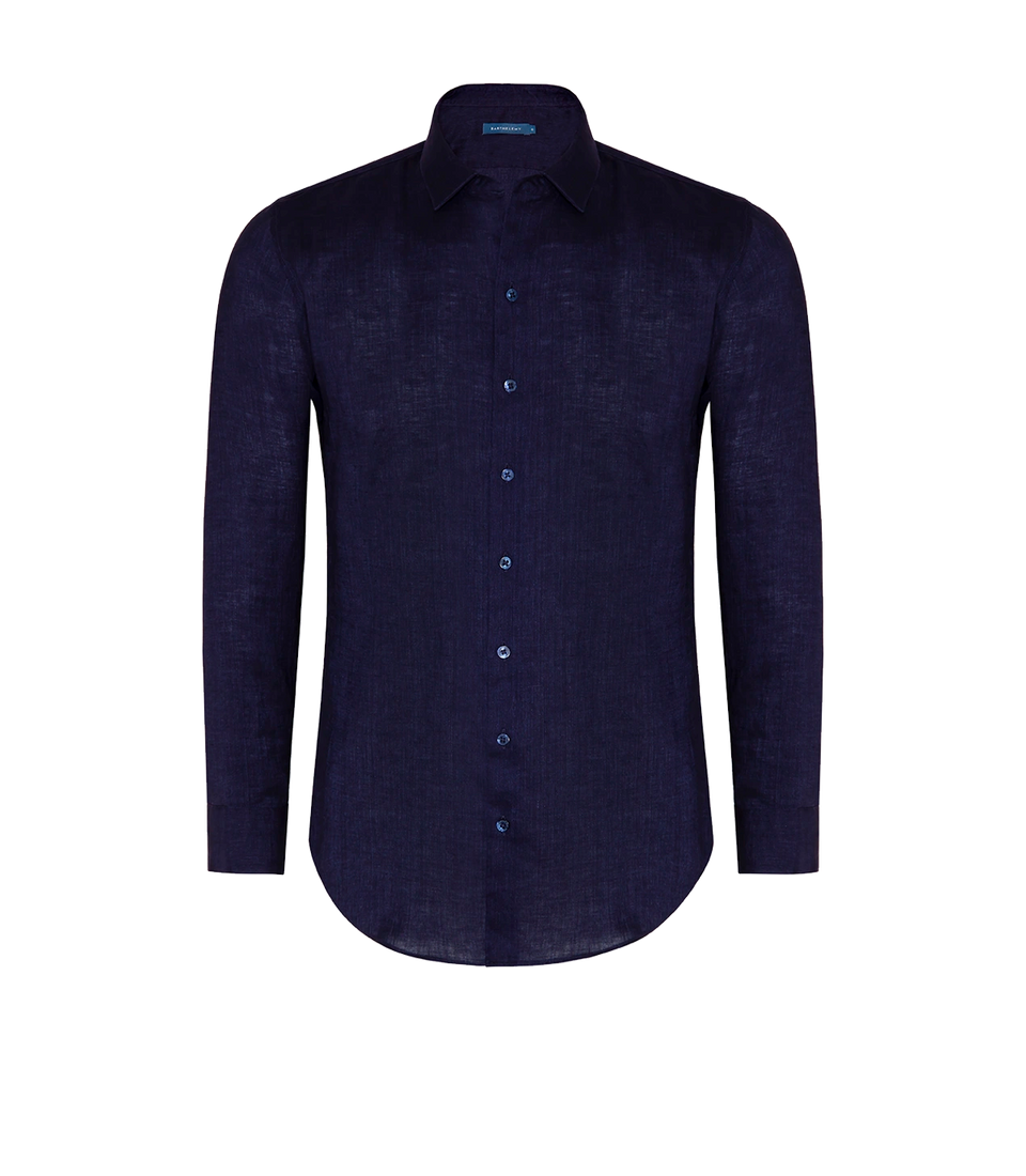 Linen Shirt Albini Deep Blue