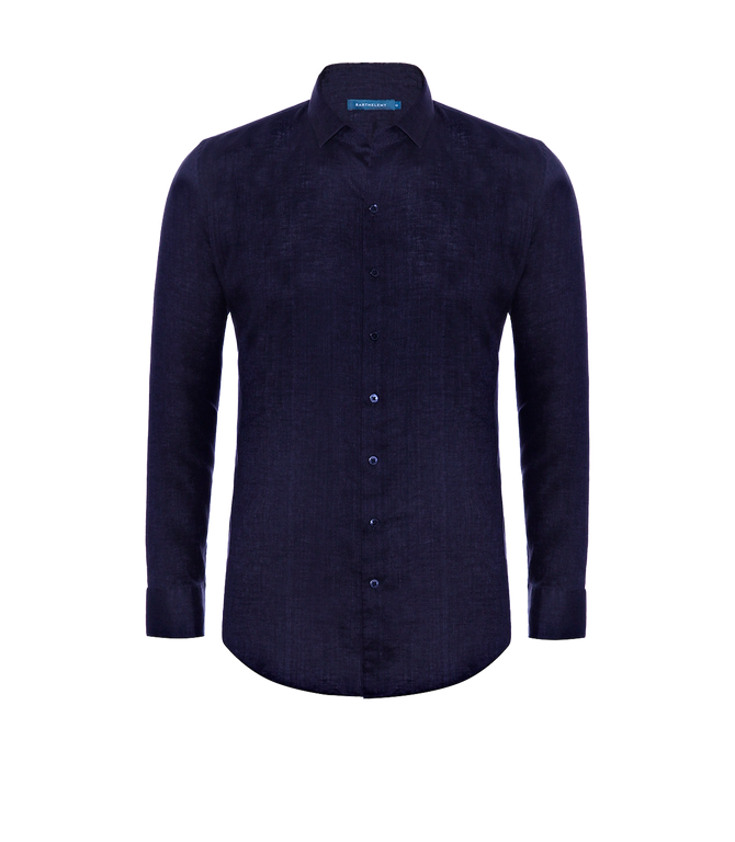 Linen Shirt Albini Deep Blue