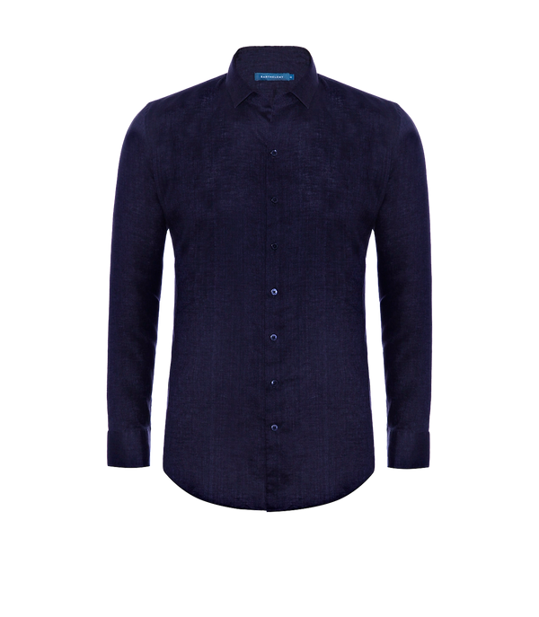 Linen Shirt Albini Deep Blue