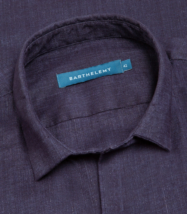 Linen Shirt Albini Deep Blue