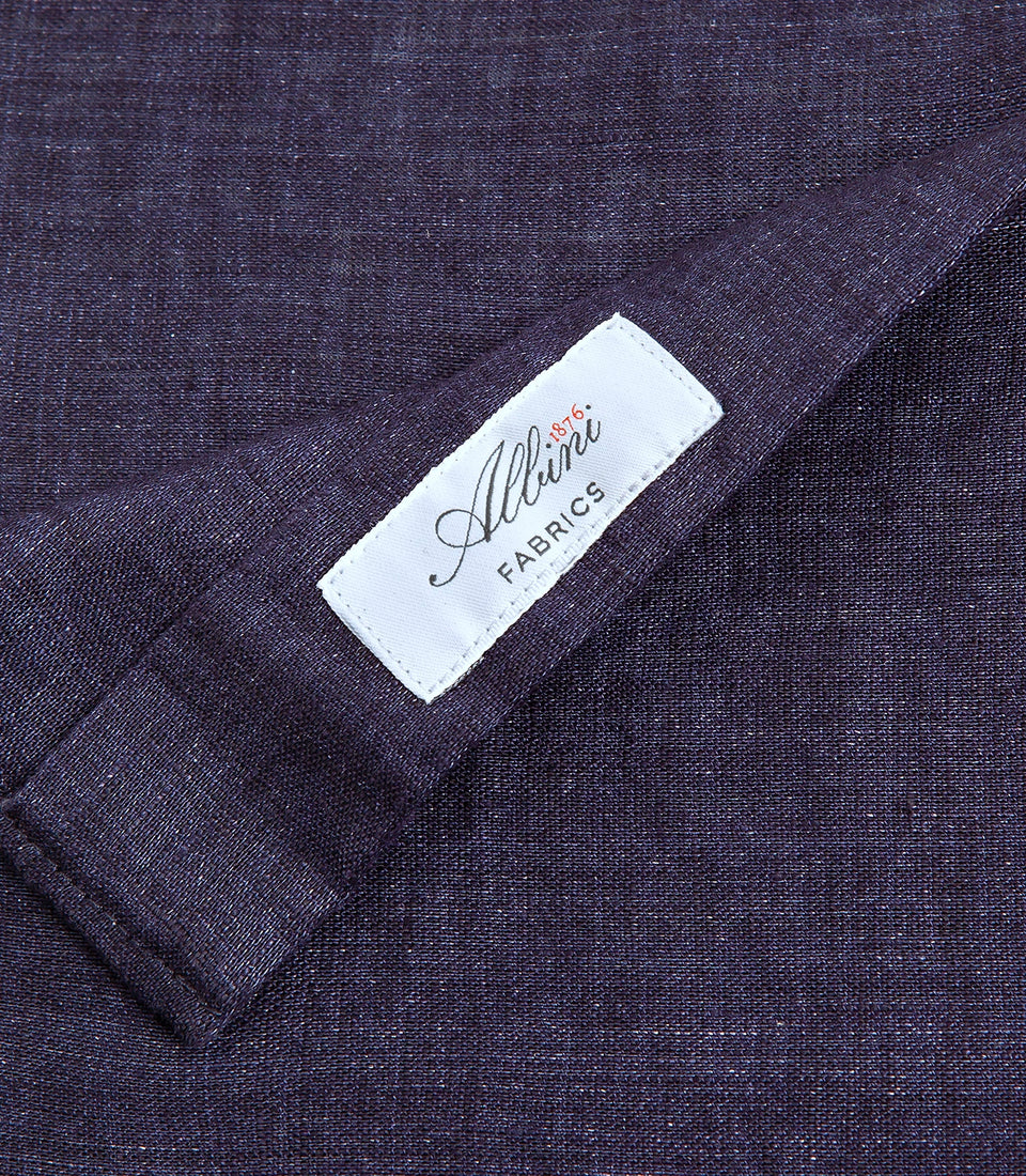 Linen Shirt Albini Deep Blue