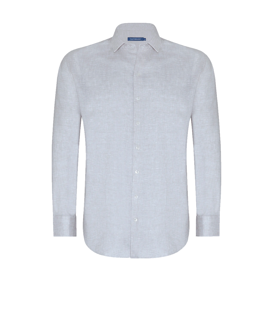 Linen Shirt Albini Steel Grey