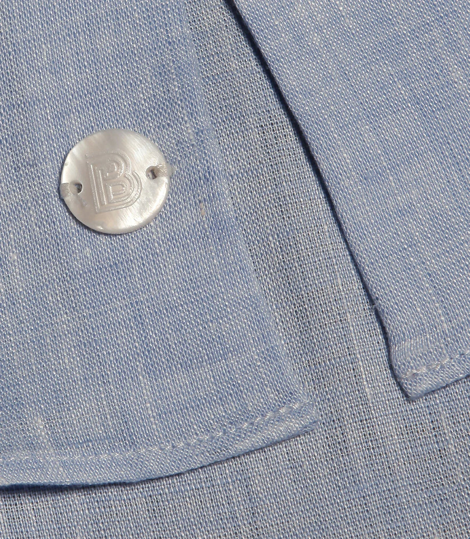 Linen Shirt Albini Light Blue - Barthelemy