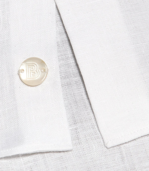 Linen Shirt Albini White - Barthelemy