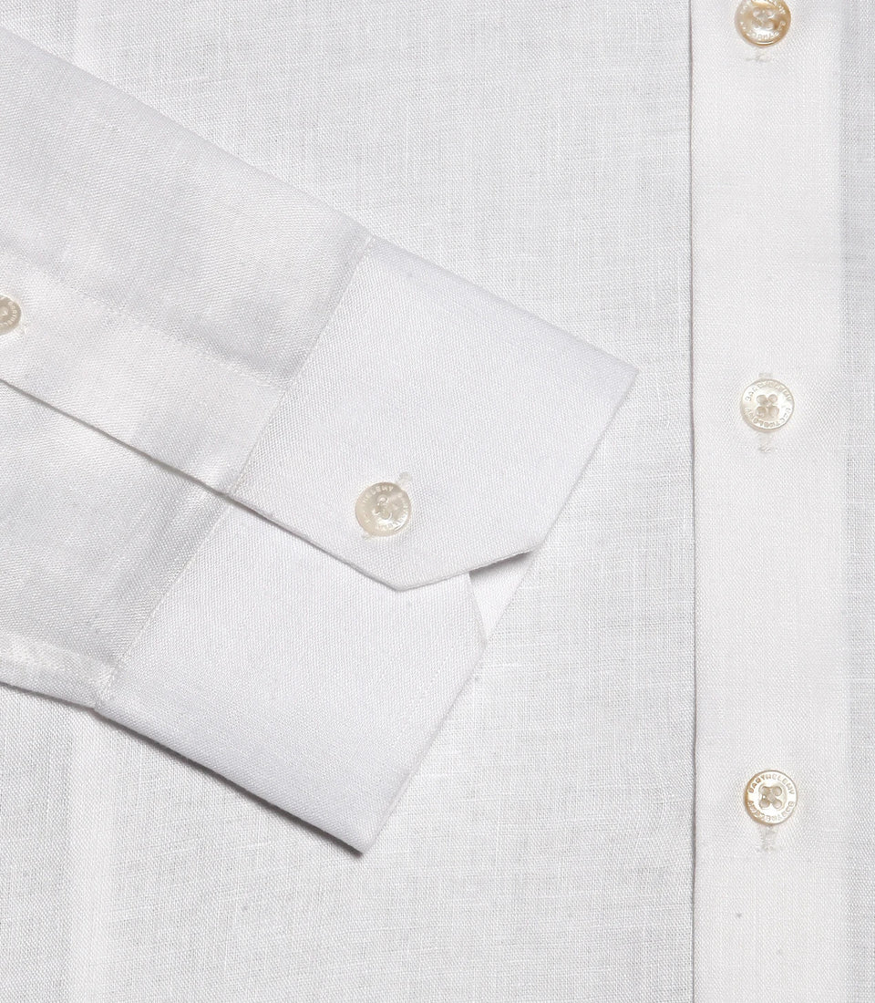 Linen Shirt Albini White - Barthelemy