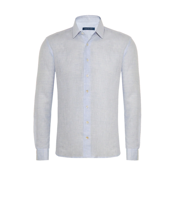 Coupe Courte Linen Shirt Flamê Light Blue - Barthelemy