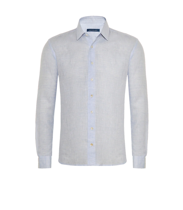 Coupe Courte Linen Shirt Flamê Light Blue - Barthelemy