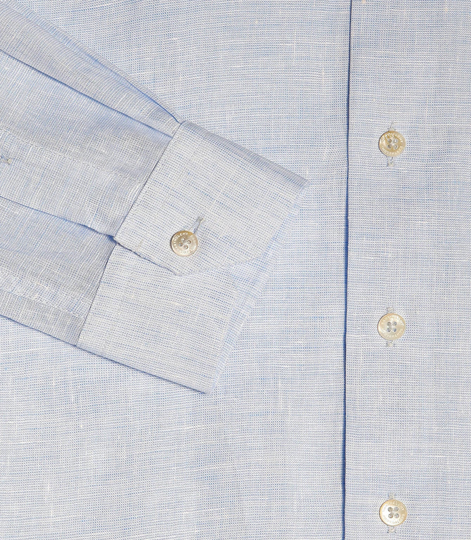 Coupe Courte Linen Shirt Flamê Light Blue - Barthelemy