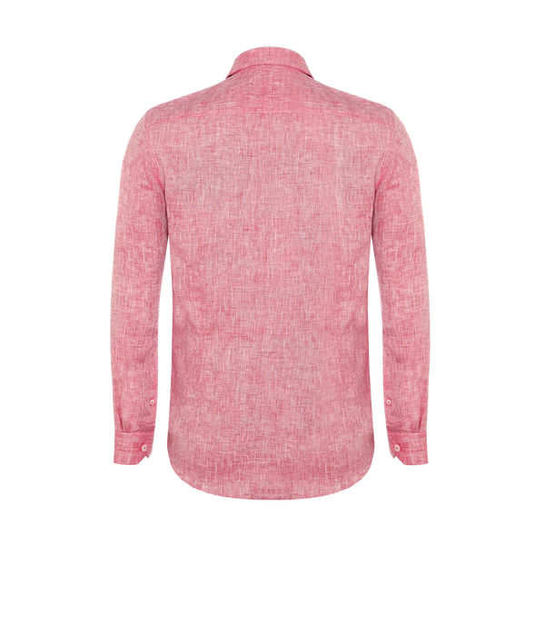 Coupe Courte Linen Shirt Light Coral - Barthelemy
