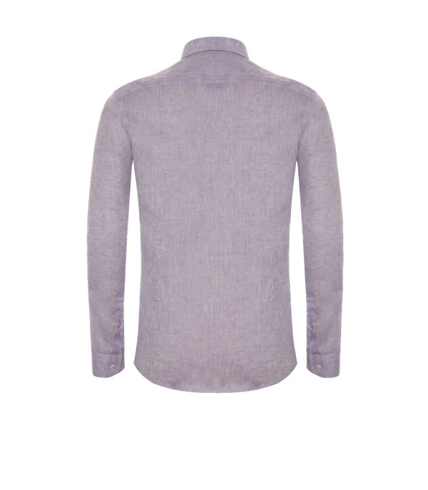 Coupe Courte Linen Shirt Light Purple - Barthelemy