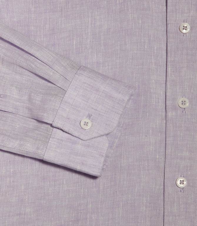 Coupe Courte Linen Shirt Light Purple - Barthelemy