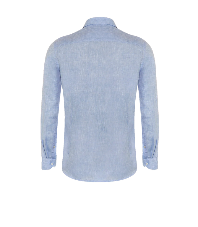 Coupe Courte Linen Shirt Medium Blue - Barthelemy