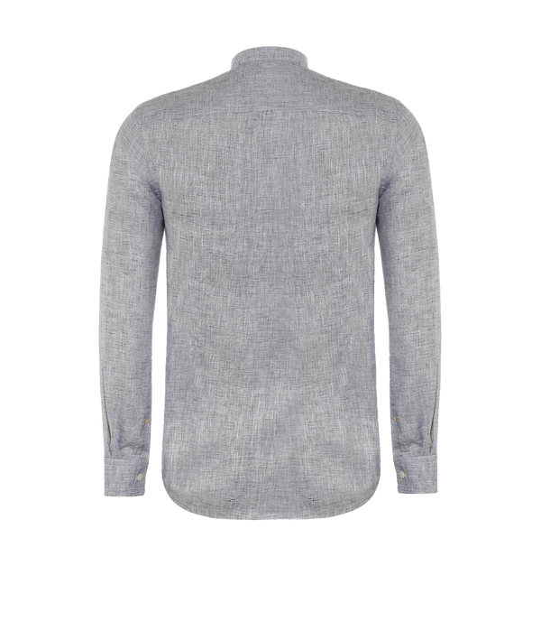 Mirage Linen Shirt Deep Blue Coupe Courte - Barthelemy