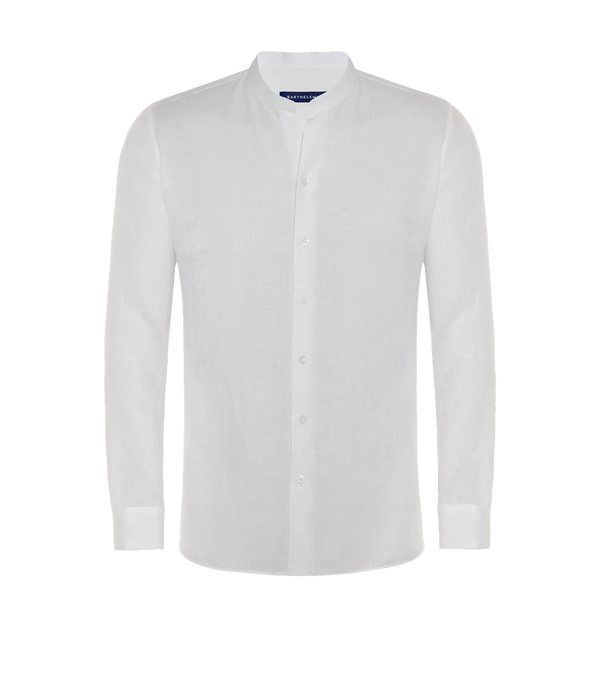 Mirage Linen Shirt White Coupe Courte - Barthelemy