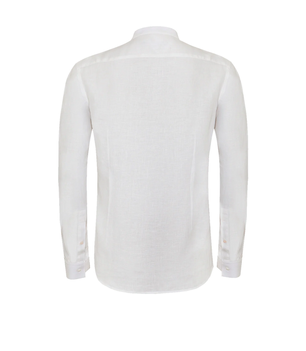 Mirage Linen Shirt White Coupe Courte - Barthelemy