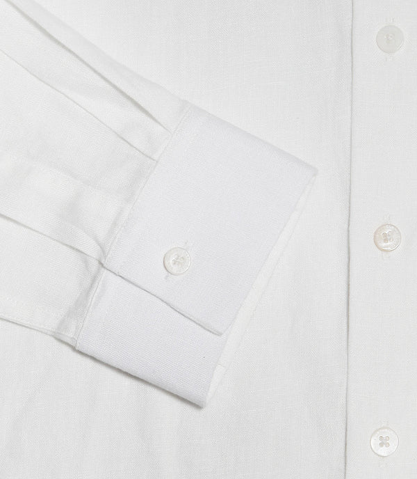 Mirage Linen Shirt White Coupe Courte - Barthelemy