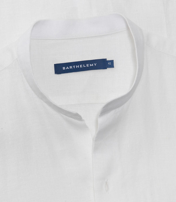 Mirage Linen Shirt White Coupe Courte - Barthelemy